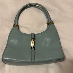 Vintage Gucci blue leather bag